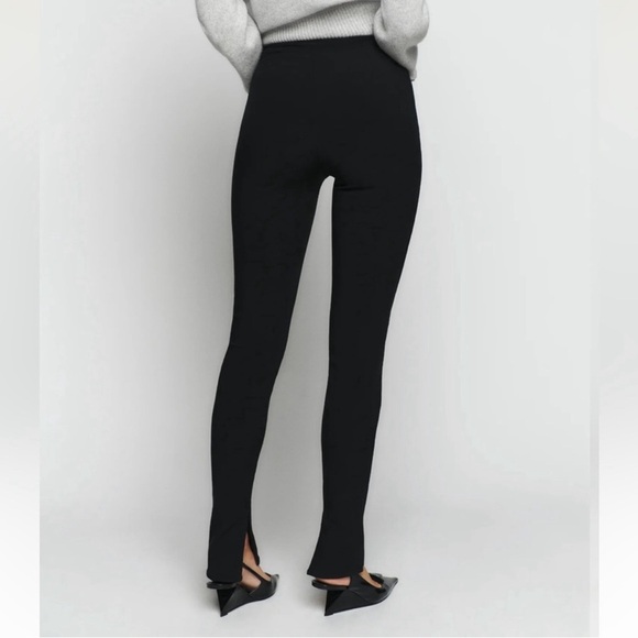Reformation Graham pant, black high waist zipper hem pants, size XS - Picture 5 of 11